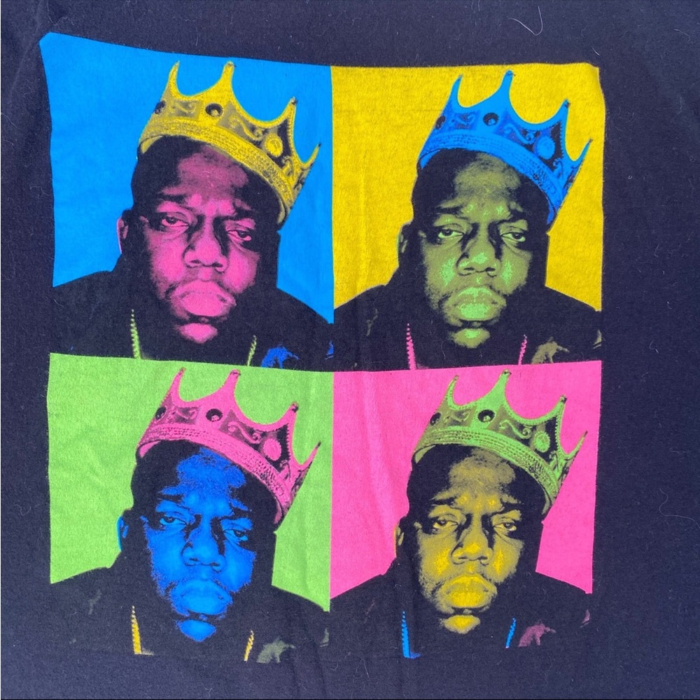 Biggie The Notorious B.I.G Mens 2XL Black Rap T-Shirt Rapper